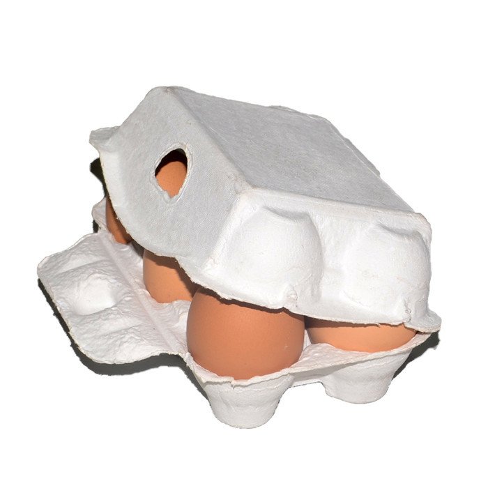 Wholesale Egg Carton Paper Egg Carton 6Hole Pulp Packaging Paper Trays For Egg