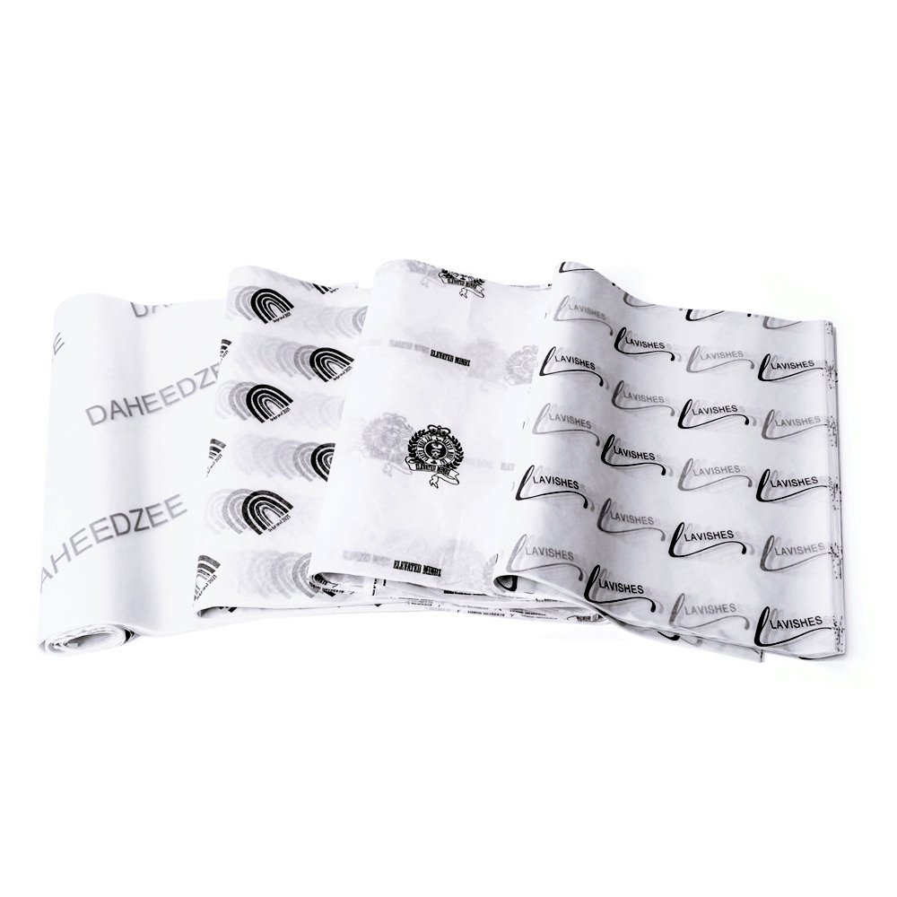 Custom Brand Logo Tissue Papers Printing Gift thin Wrapping Tissue Paper Clothes white colored Wrapping Paper