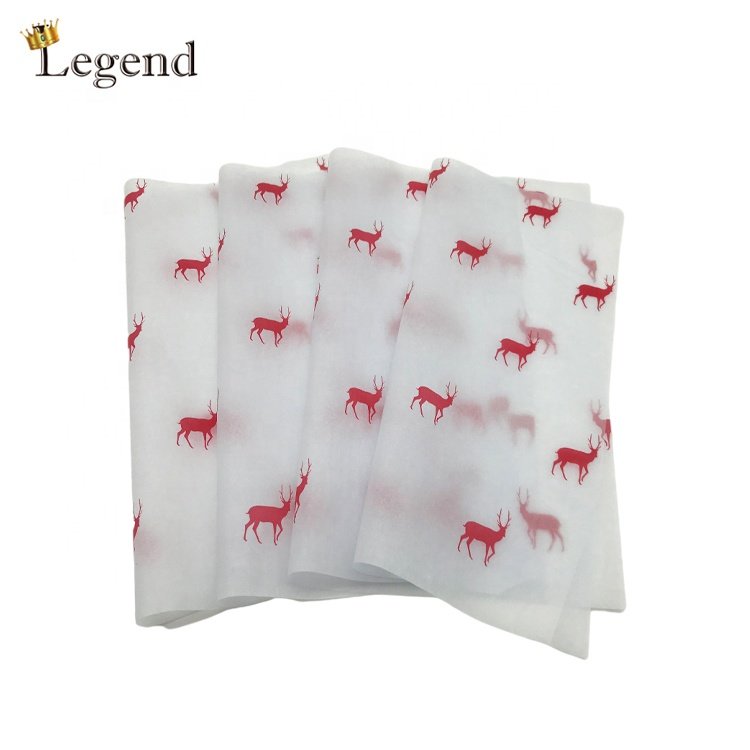 Simple One Color Printing Garment Clothes Shipping Packaging Small White Wrap Tissue Paper Custom Logo