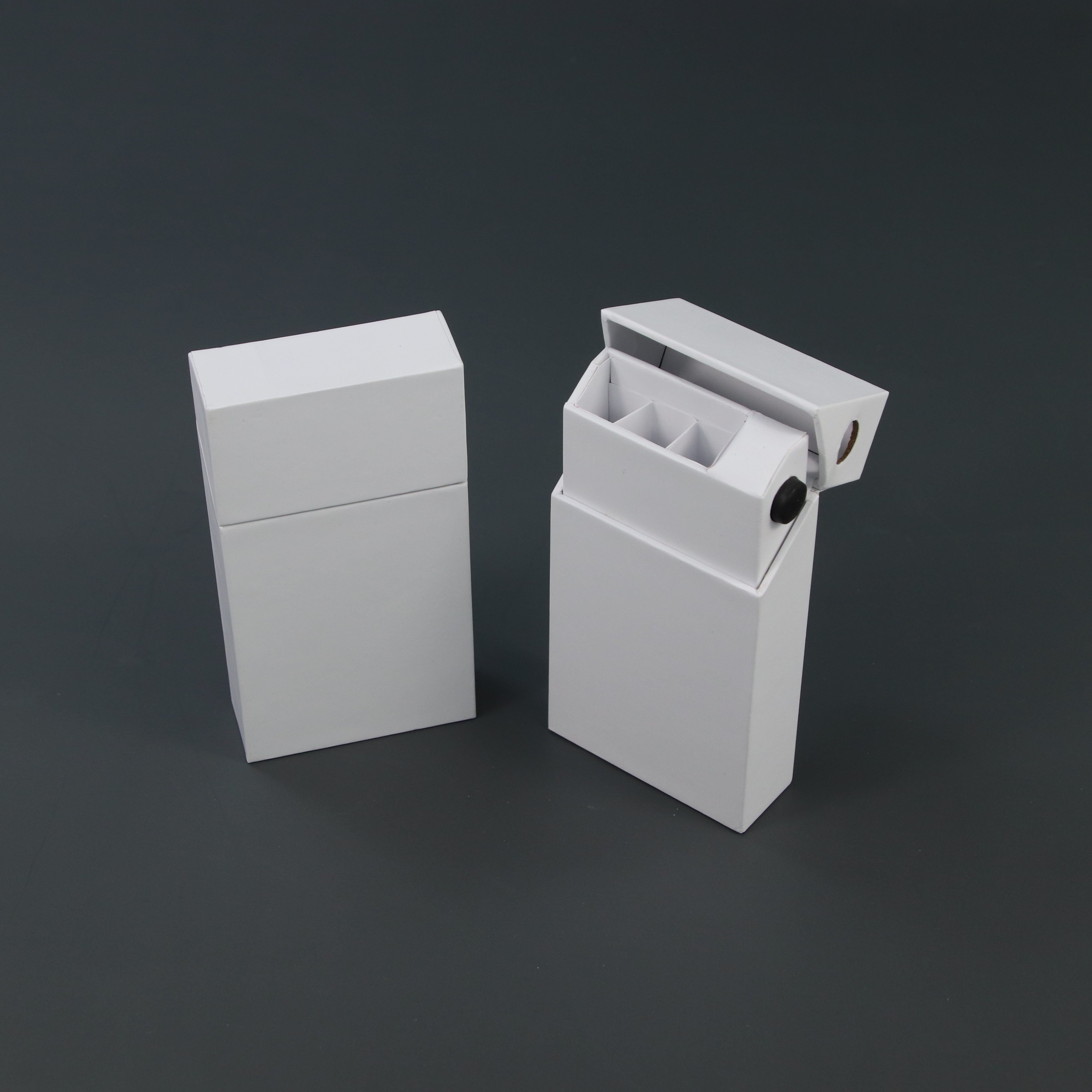 Custom child resistant luxury empty cigarette 3 packs packaging paper box flip cover cigar smoke case cardboard boxes