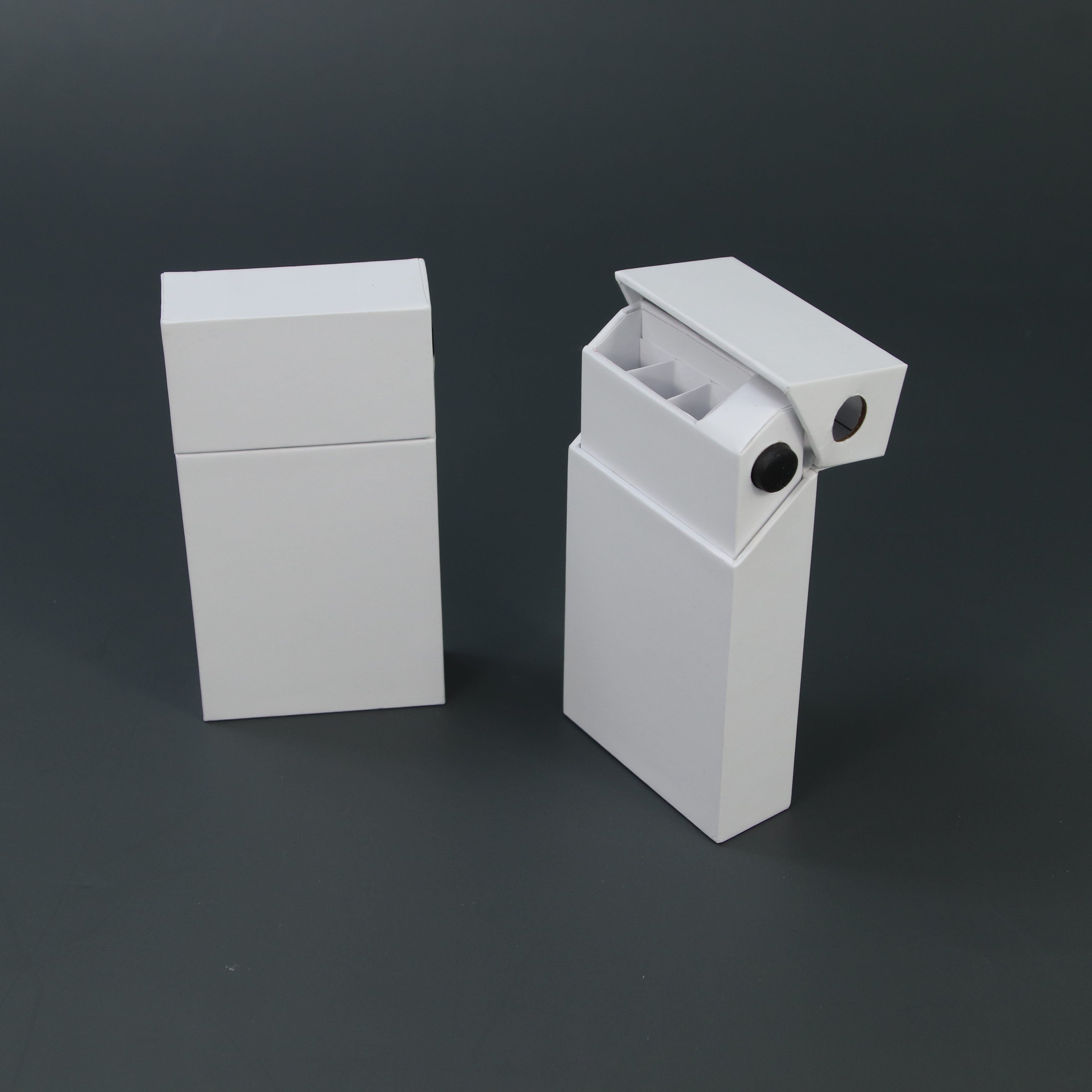 Custom child resistant luxury empty cigarette 3 packs packaging paper box flip cover cigar smoke case cardboard boxes