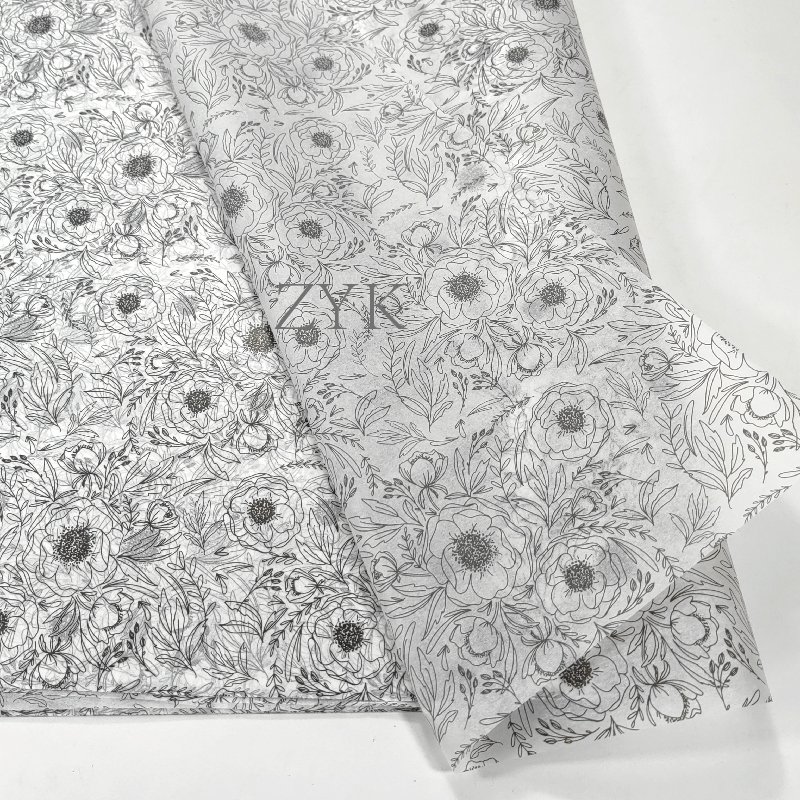 Clothing Packaging Tissue Wrapping Paper Secret Garden Gift 17gsm Wrapping Paper
