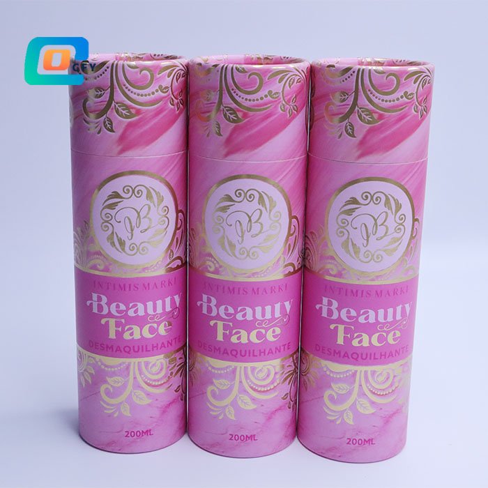 Custom fragrance paper tube packaging perfume cardboard cosmetic container gift gold foil kraft tube incense stick packaging