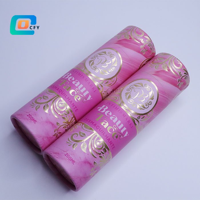 Custom fragrance paper tube packaging perfume cardboard cosmetic container gift gold foil kraft tube incense stick packaging
