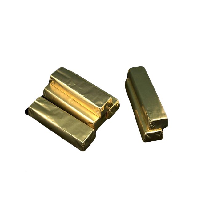 Gold Aluminum Foil Roll For Food Packaging Printed And Embossed Soft Chocolate Wrapping Paper Laminated Packaged In Roll