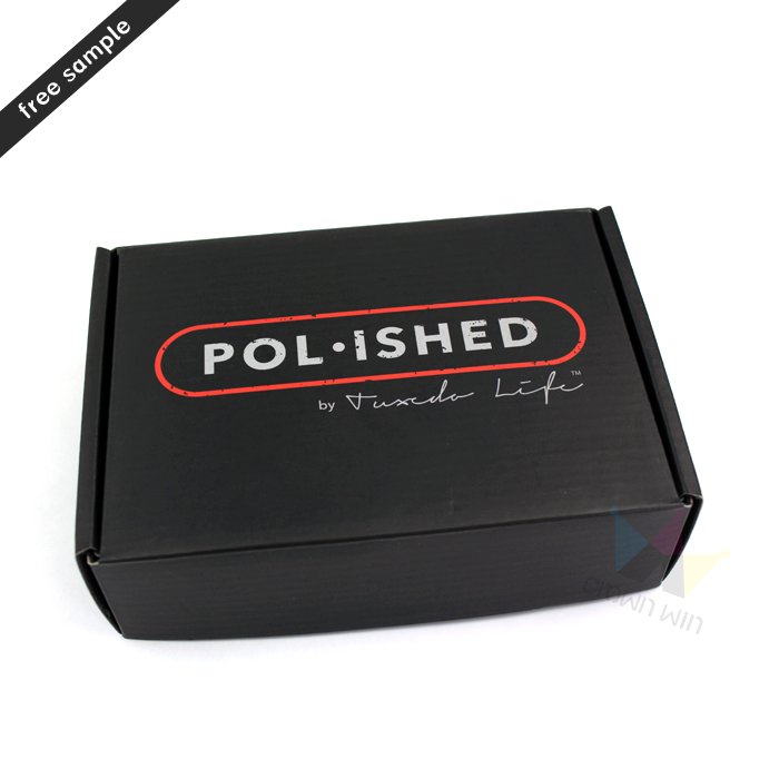 Crown win Free Design Mailer Packing Custom Black Mailing Packaging Boxes Cardboard Clothing Package Box Luxury Gift Paper Box