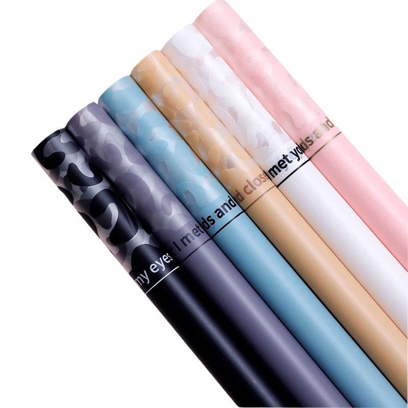 Bouquet Wrapping Paper Floral Flower Paper Florist Supplies Packaging Paper for Wedding Gift DIY with Pattern Waterproof BOPP