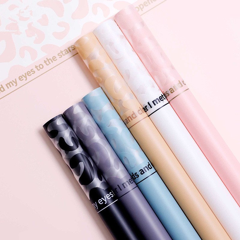 Bouquet Wrapping Paper Floral Flower Paper Florist Supplies Packaging Paper for Wedding Gift DIY with Pattern Waterproof BOPP