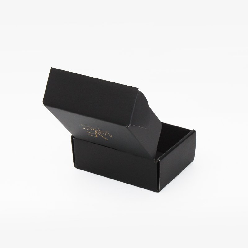Wholesale Custom Printing LOGO Black Mailers Folding Gift Paper Box Cardboard Black Shipping Corrugated Packaging Mailer Boxes