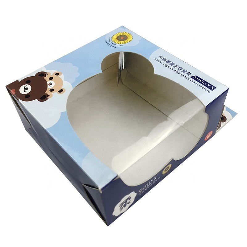 shoe boxes custom logo clear pvc window with handle paper boxes printed baby shoe box packaging