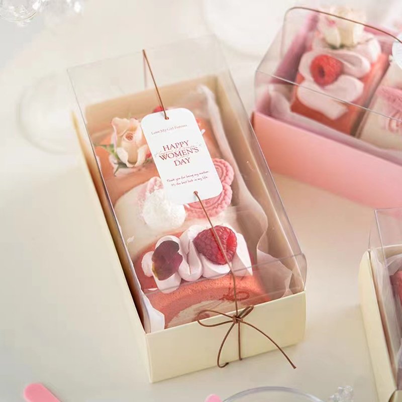 China factory customised large pvc transparent box for cake gift bakery cake packaging boxes with handle