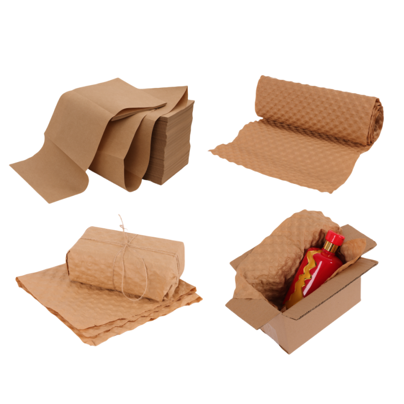 kraft paper rolls protective bubble paper Factory cushioning protective wrapping paper Pressure-sensitive goods packaging