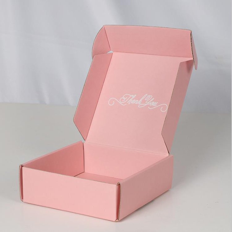Custom Logo Printed Rigid Kraft Paper Packaging Mailing Shipping Cardboard Colored Corrugated Box For Clothing