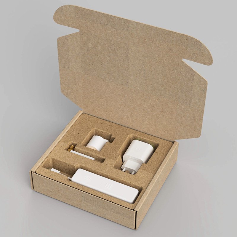 Excellent quality Paper Insert Packaging Recycled Dry Pressed USB cable Custom Molded Pulp Tray for protects product