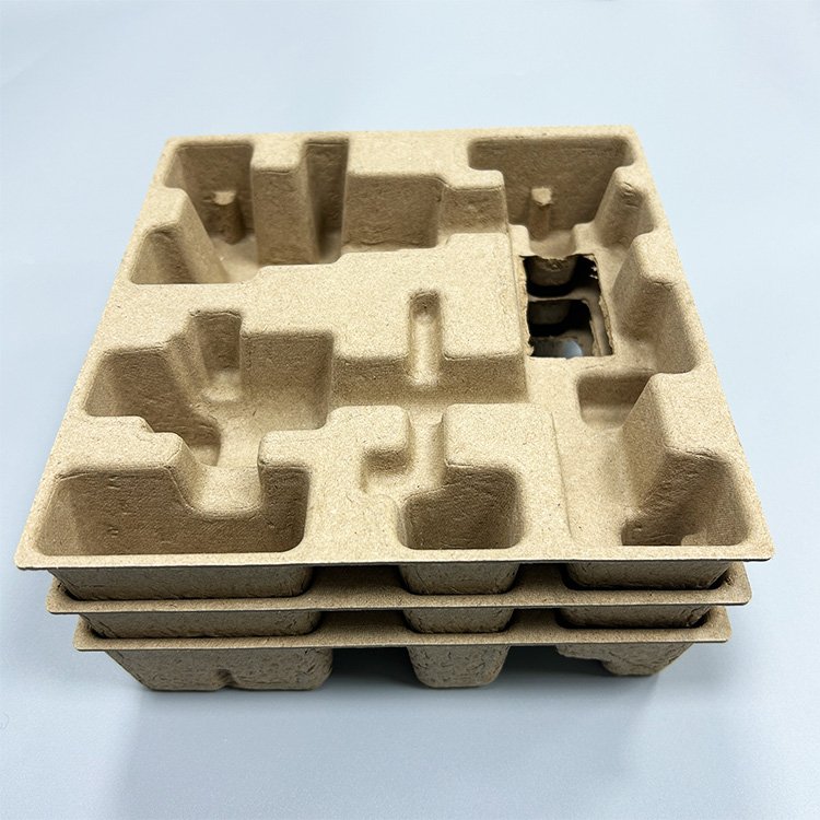 Excellent quality Paper Insert Packaging Recycled Dry Pressed USB cable Custom Molded Pulp Tray for protects product