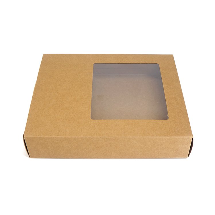 2024 Factory Clear Lid Craft Custom Size Transparent Kraft Gift Fashion Accessories Packaging Paper Box With Window