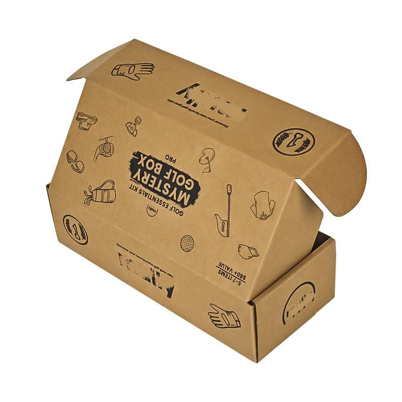 Recycled OEM colored custom logo kraft corrugated paper boxes cardboard box packaging