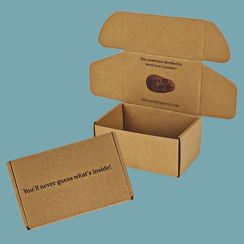 Recycled OEM colored custom logo kraft corrugated paper boxes cardboard box packaging