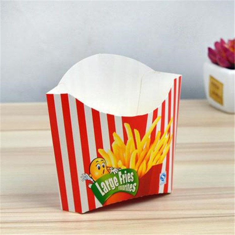 Cheaper custom printing biodegradable french fries packaging paper box