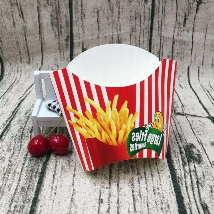 Cheaper custom printing biodegradable french fries packaging paper box