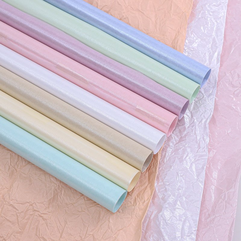 Shinewrap 20sheets/bag Factory Wholesale Korean Style Pearl Tissue Paper 50*70 CM Flower Wrapping Paper Florist Packaging Paper