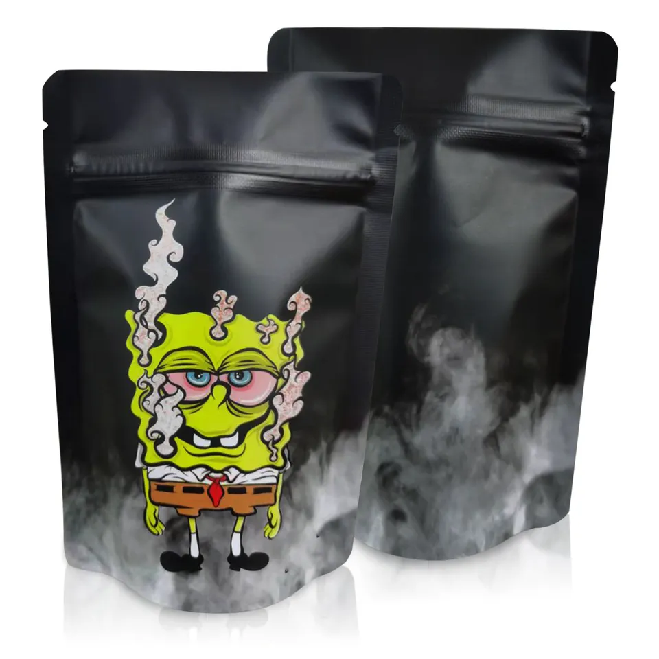 Matte oil laminated aluminum foil flat bottom coffee bag with valve and easy tear zipper