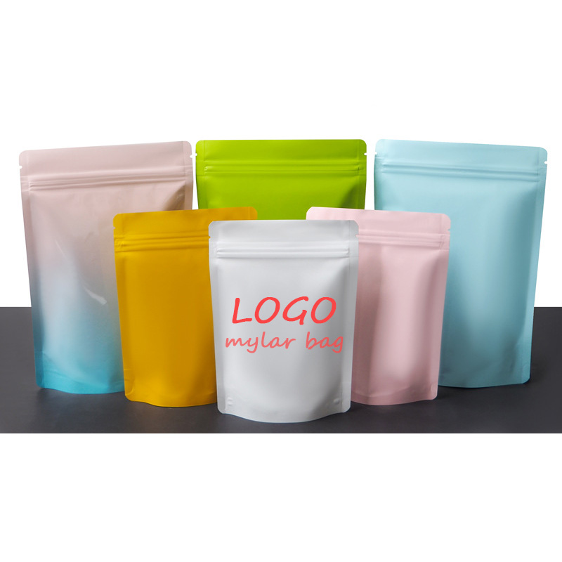 Matte oil laminated aluminum foil flat bottom coffee bag with valve and easy tear zipper