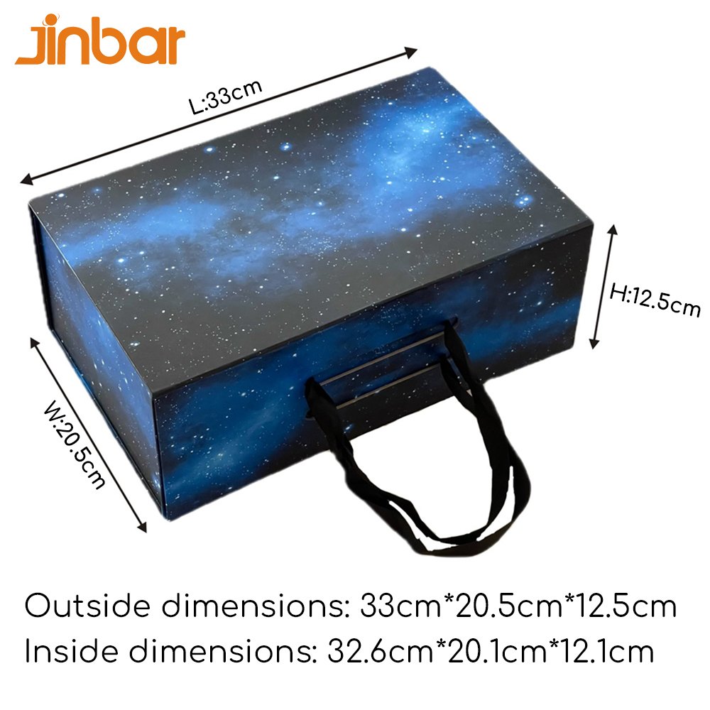 Customized Box Magnetic Close Solutions Baby Box Decoration Starry Sky Gift Bulk Blue Cardboard Paper Handmade Rigid Boxes