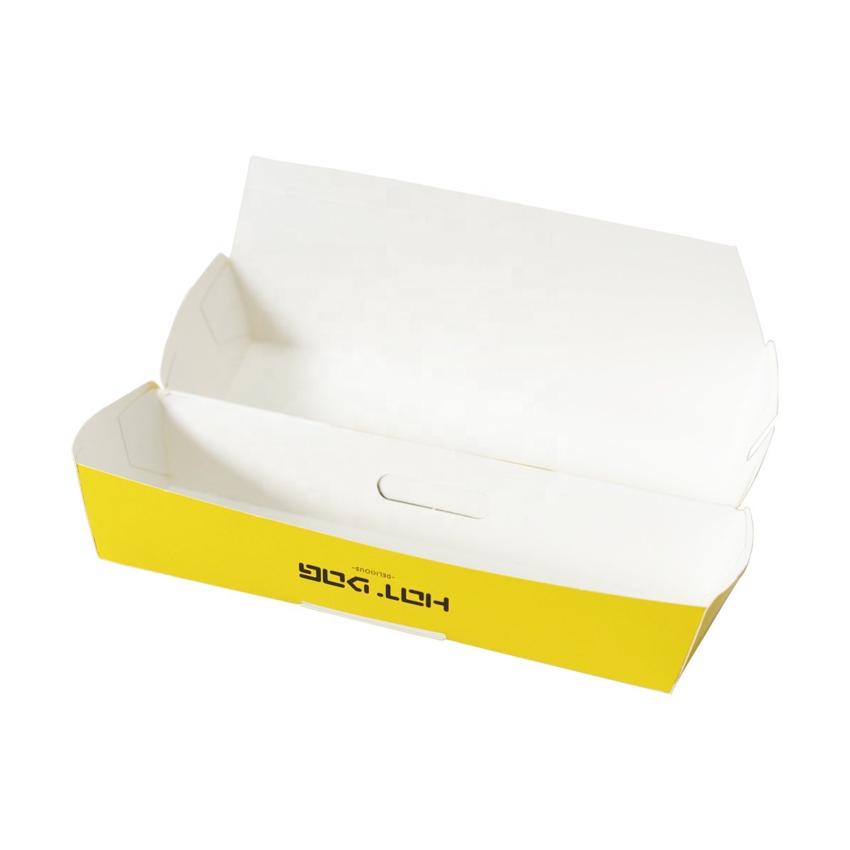 Food Grade Hot Dog Packaging Paper Box Custom Logo Printed Korean Corn Dog Paper Box White Cardboard Hotdog Paper Boxes