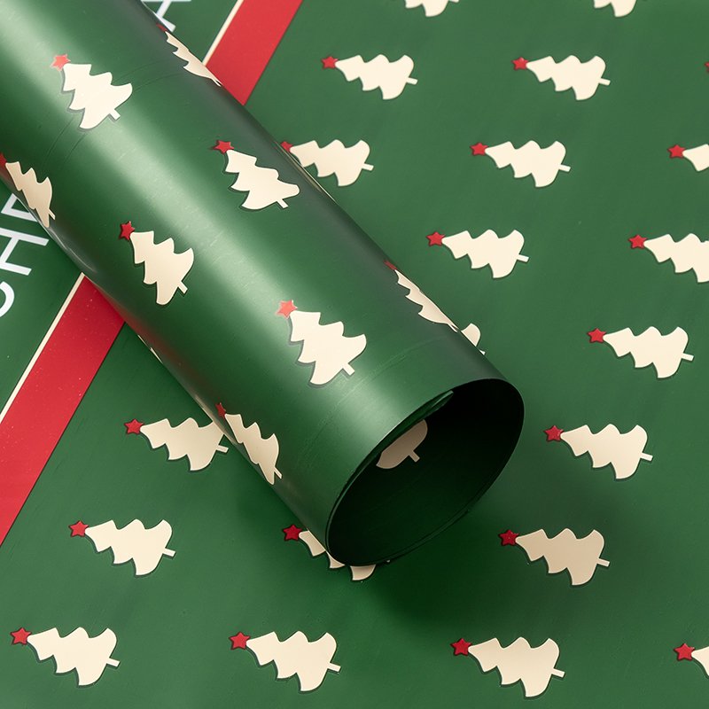 Hot wholesale Christmas wrapping paper assorted gift bulk waterproof packaging floral paper custom flower wrapping paper