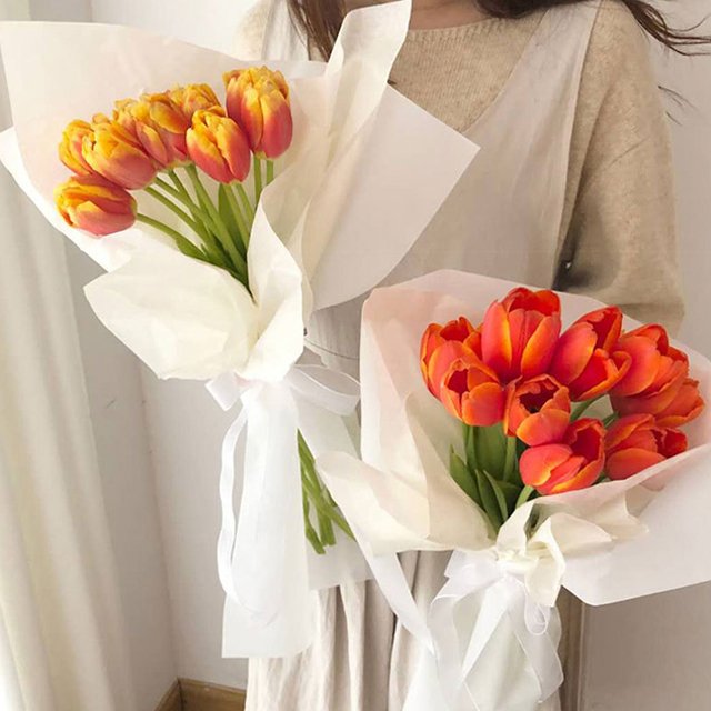 rose milk cotton korean gift wrap thin silk paper tissue sheets waterproof flowers wrapping paper packaging for bouquet