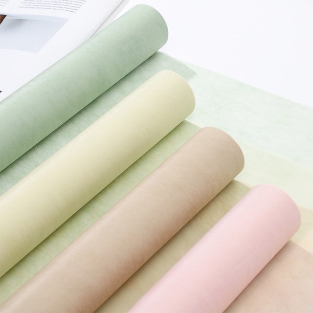 rose milk cotton korean gift wrap thin silk paper tissue sheets waterproof flowers wrapping paper packaging for bouquet