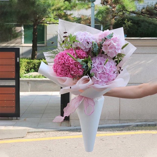 rose milk cotton korean gift wrap thin silk paper tissue sheets waterproof flowers wrapping paper packaging for bouquet