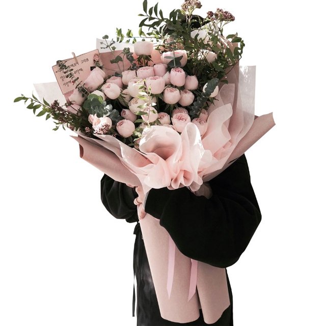 rose milk cotton korean gift wrap thin silk paper tissue sheets waterproof flowers wrapping paper packaging for bouquet