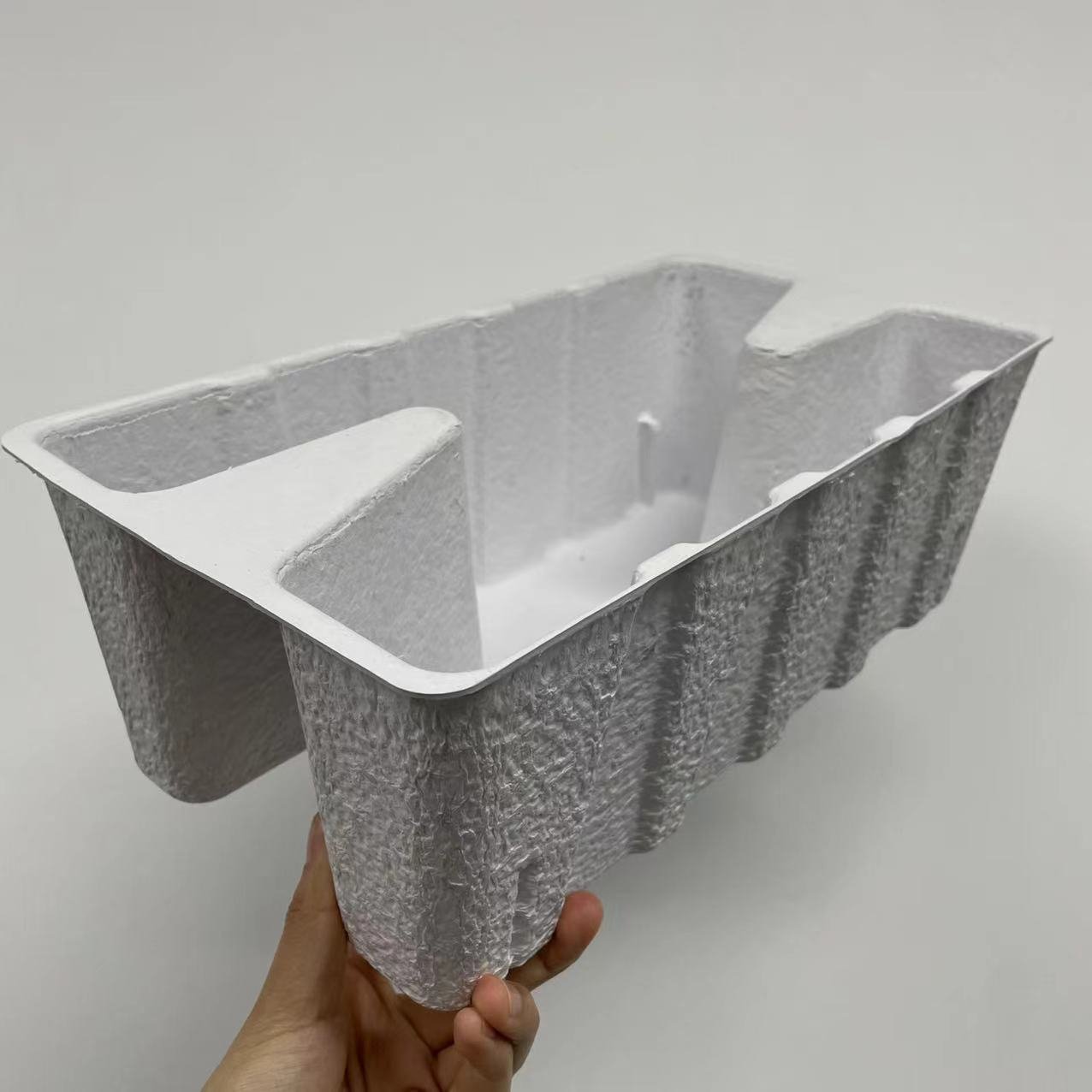 Custom design shoe box paper pulp molded biodegradable of recycled paper packaging box for slippers