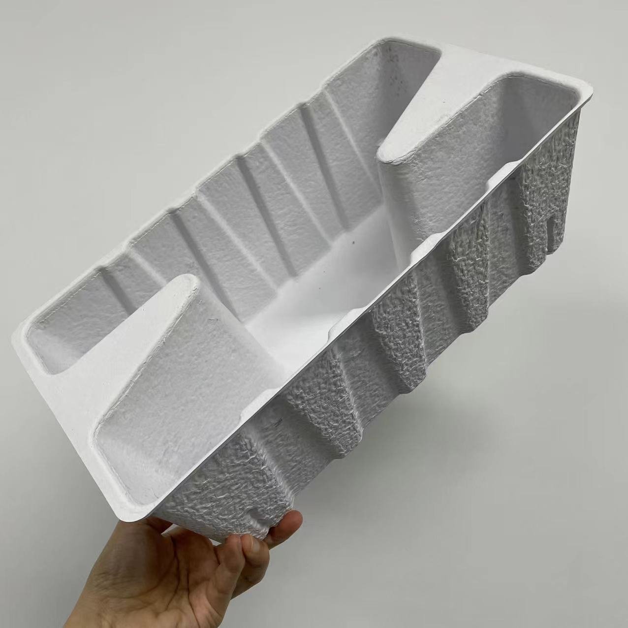 Custom design shoe box paper pulp molded biodegradable of recycled paper packaging box for slippers
