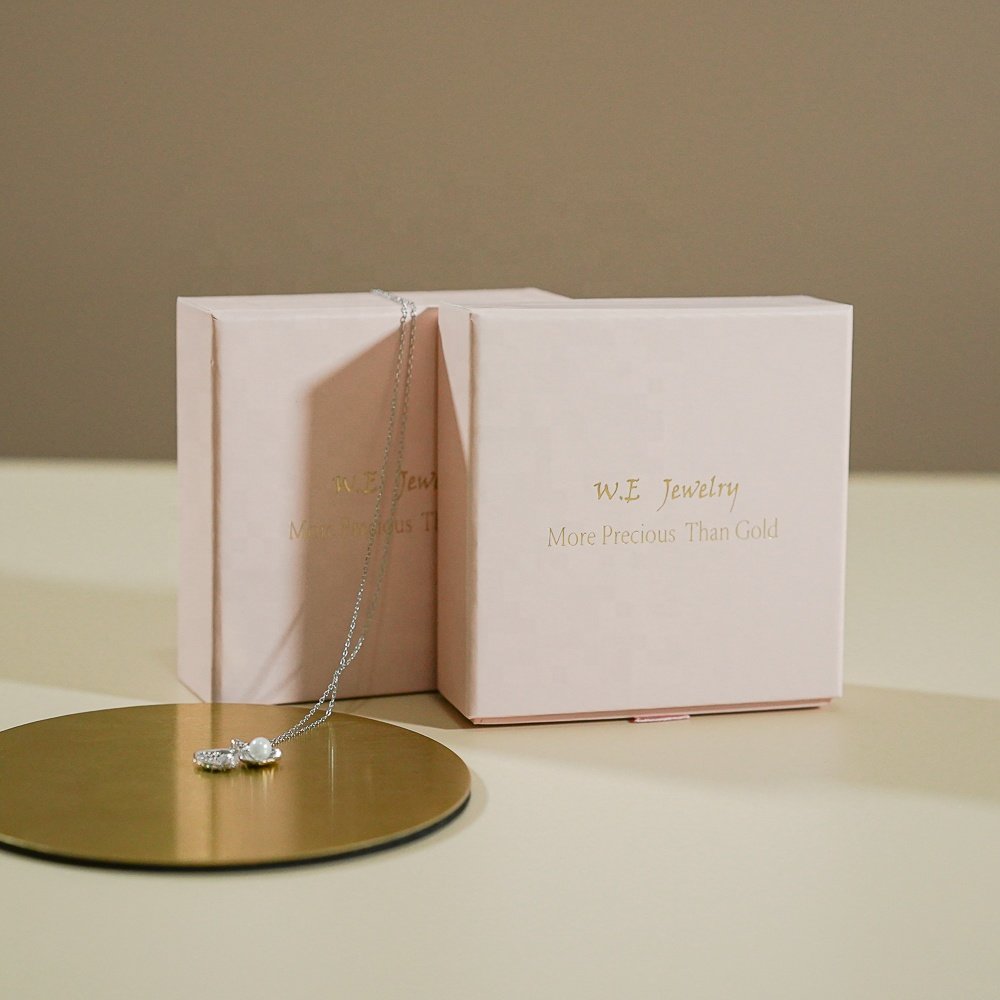 Jewelry Box Custom Packaging Paper Large Small Unique Eco Friendly Pink Jewelry Box