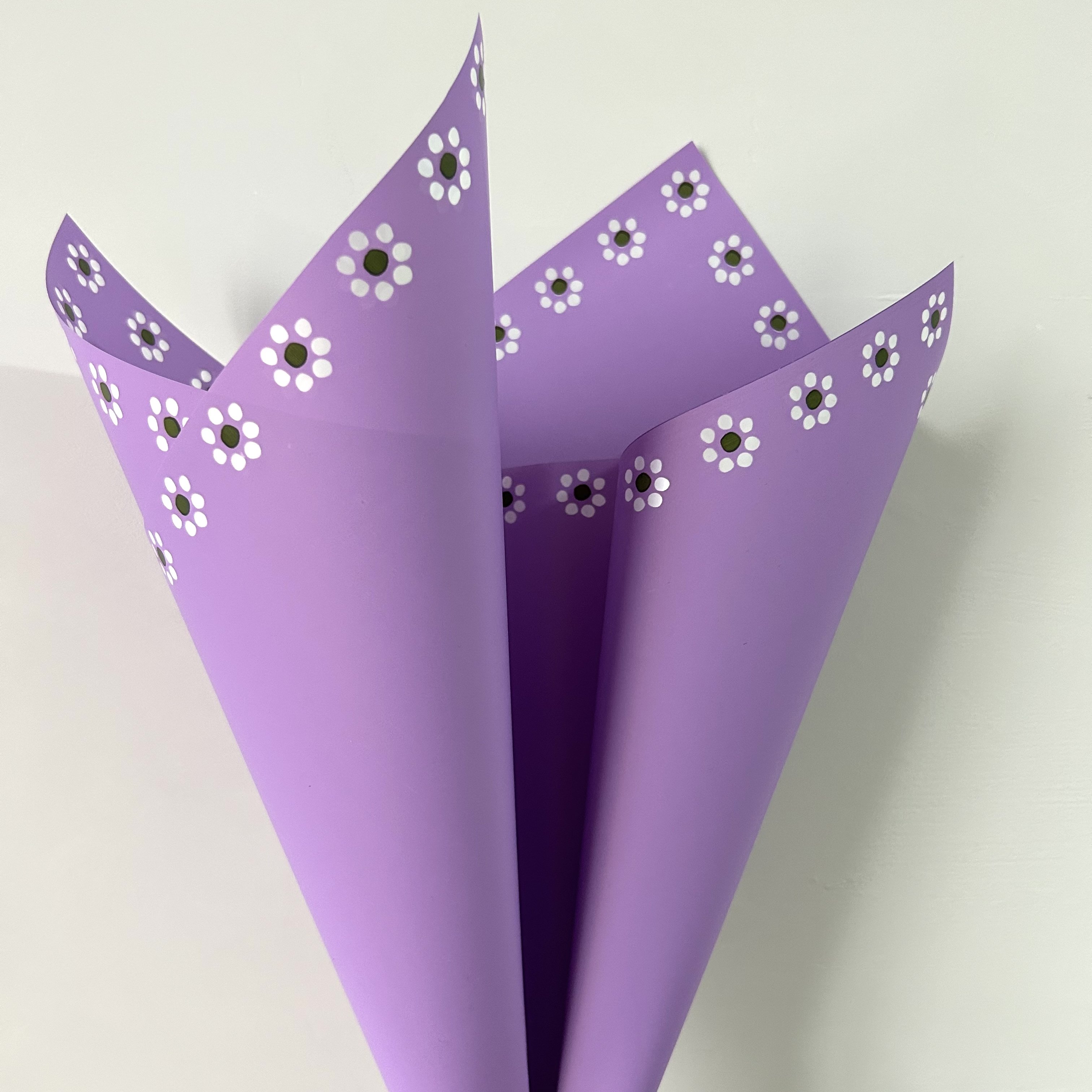 Hot new flower wrapping paper waterproof double-sided printing small daisy florist bouquet supplies brown pink purple burgundy