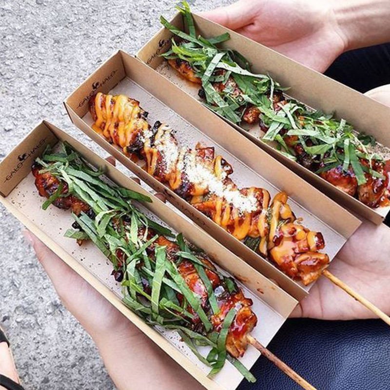 Custom Printed Ivory Paper Boat Shaped Hot Dog Paper Food Packaging Waffle Tray Cardboard Burger Corndog Shack Box With Lids