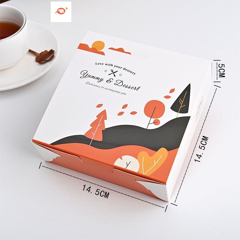 Custom Eco Friendly Food Package Box Cake Packaging Cup cake Boxes Greaseproof Paper FL Clear Cake Box with Lid