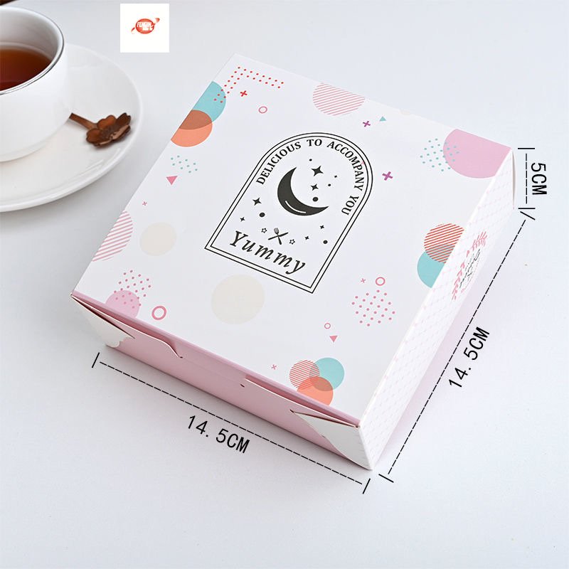 Custom Eco Friendly Food Package Box Cake Packaging Cup cake Boxes Greaseproof Paper FL Clear Cake Box with Lid
