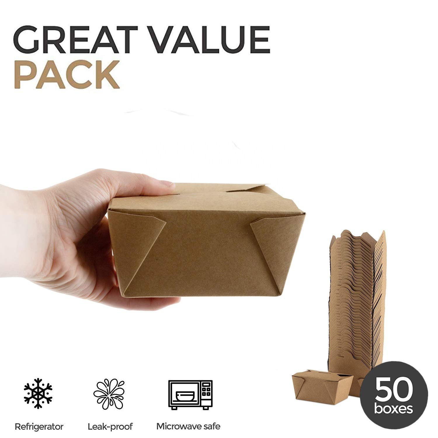 Professional Manufacture Restaurant Salad Hamburger Take Out Packaging Containers Disposable Kraft Wenzhou Food Paper Box