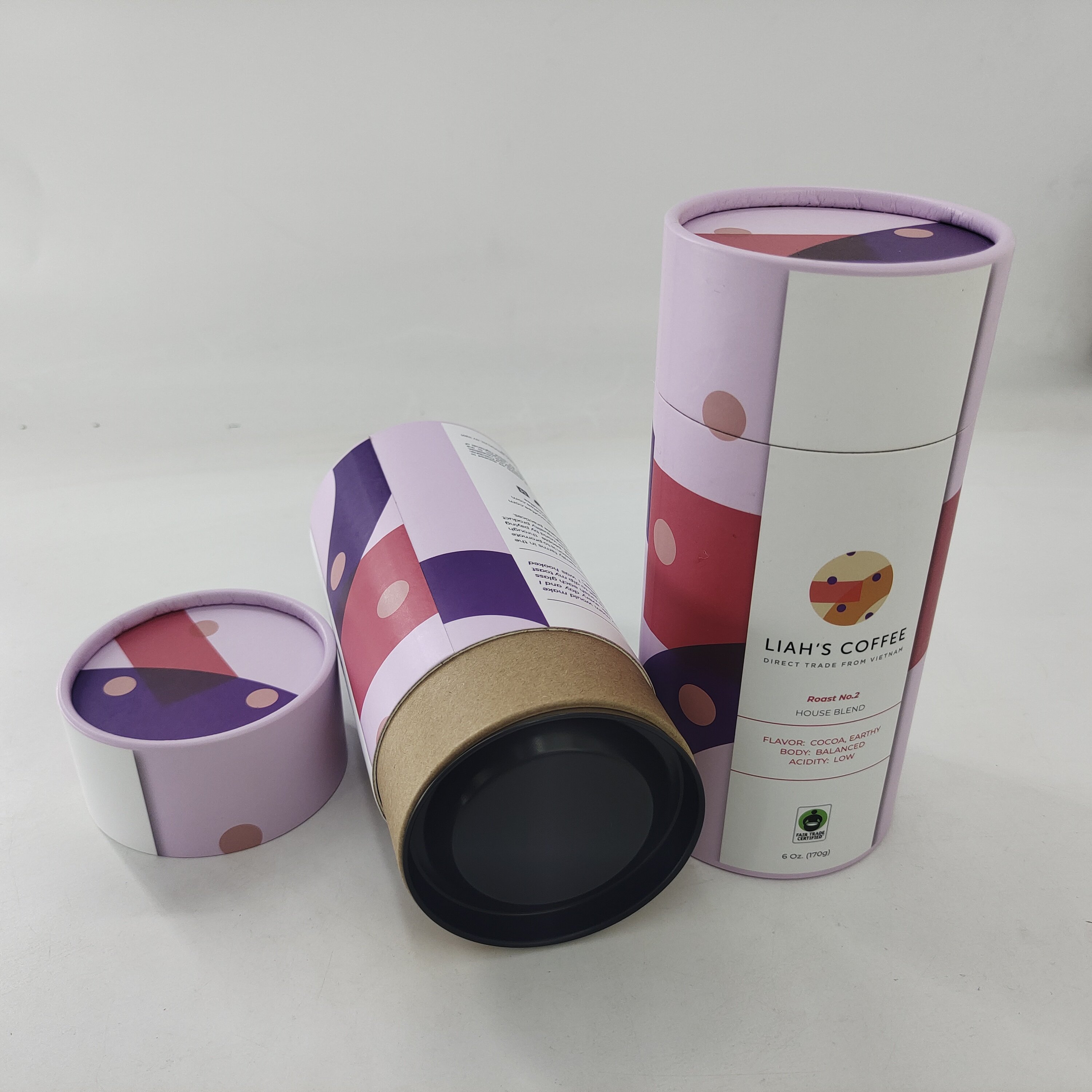 High Quality round box custom cylinder printed Recycled tea packaging Paper Tea box
