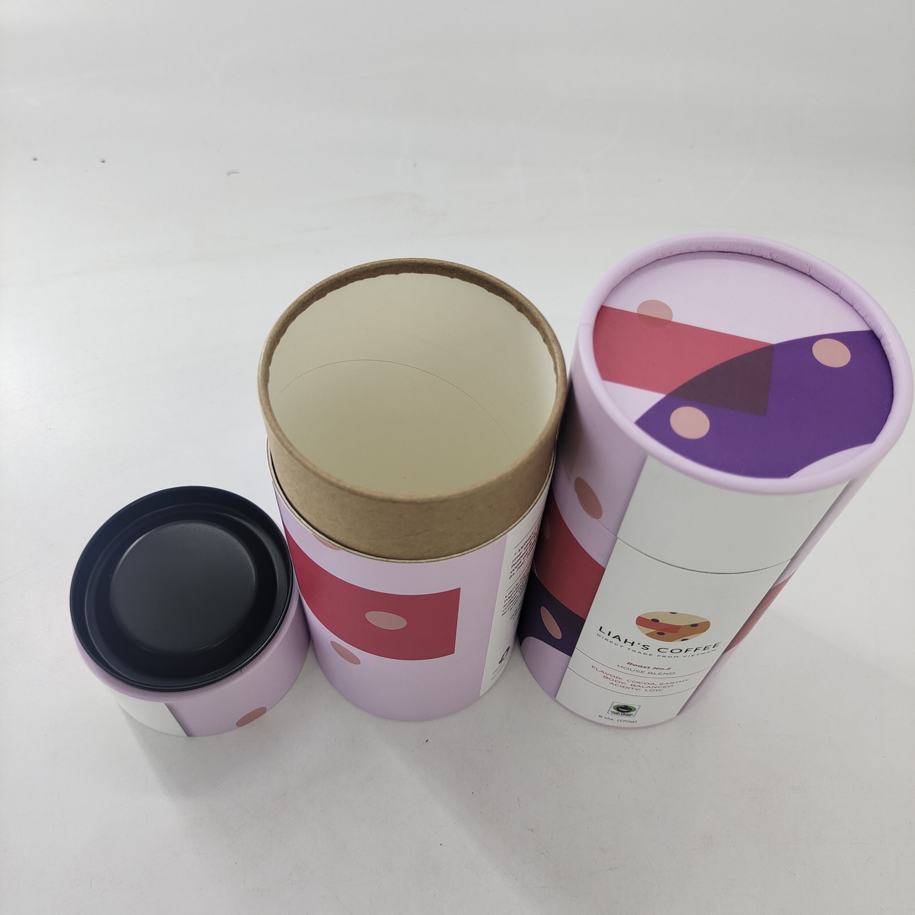 High Quality round box custom cylinder printed Recycled tea packaging Paper Tea box