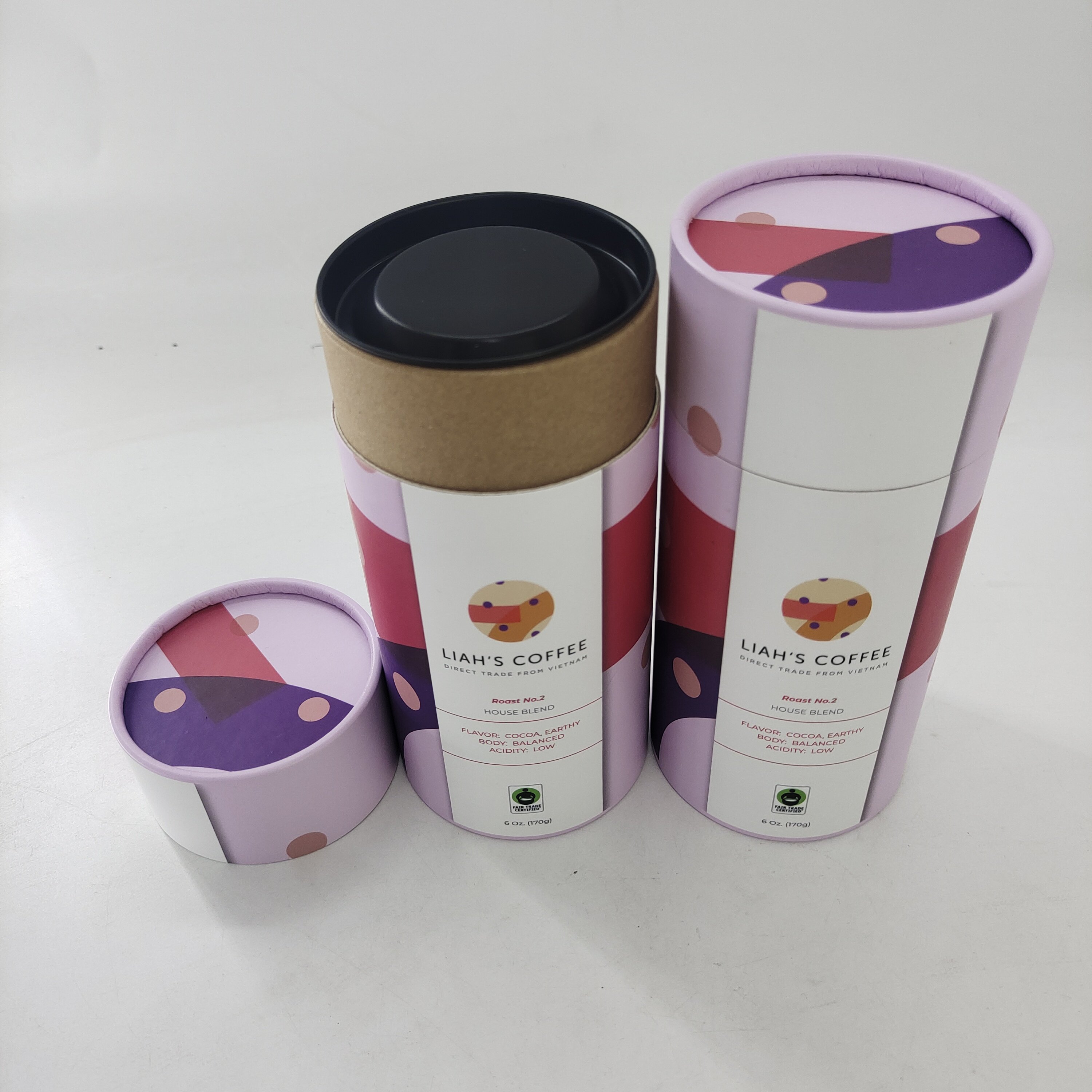 High Quality round box custom cylinder printed Recycled tea packaging Paper Tea box