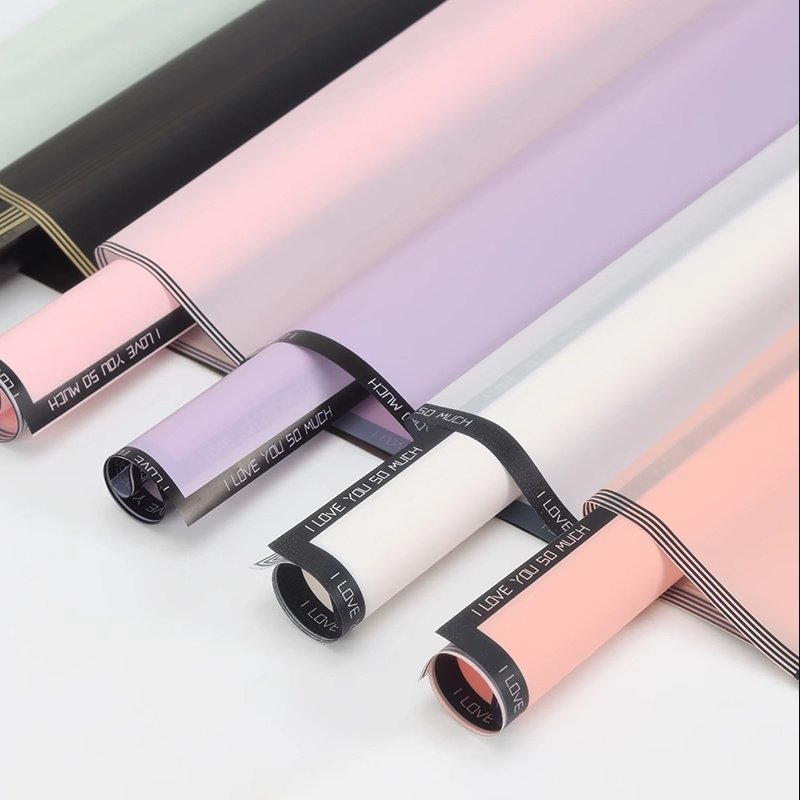 Shinewrap Factory Wholesale High Quality Luxury Flower Wrapping Paper With Love Edge Waterproof Recyclable Gift Packing Paper