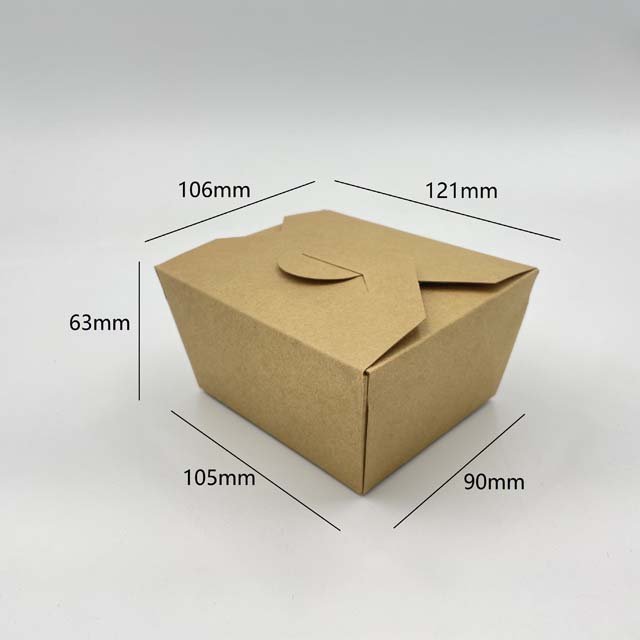 Disposable fast packing paper box kraft paper takeaway food container