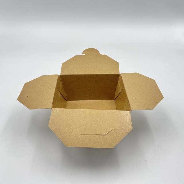 Disposable fast packing paper box kraft paper takeaway food container