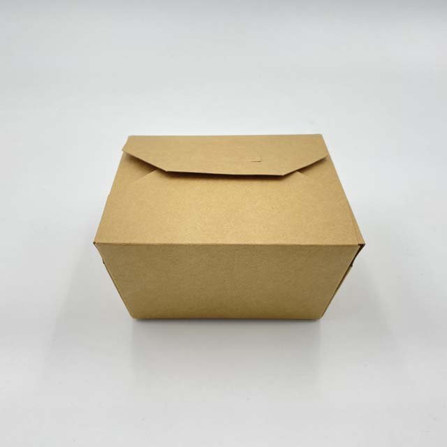 Disposable fast packing paper box kraft paper takeaway food container