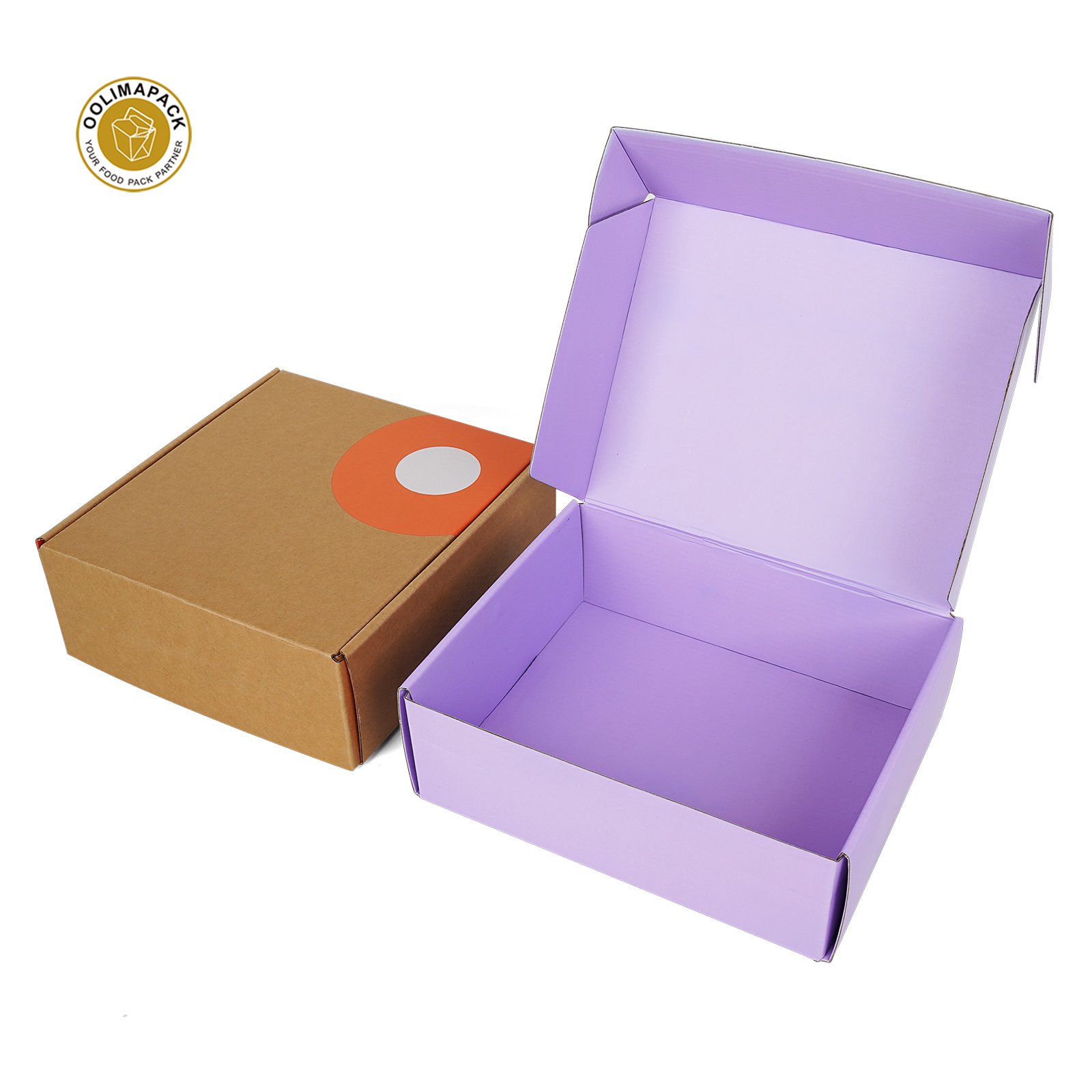 OOLIMA Disposable Biodegradable Folding Paper Cardboard Mailer Shipping Boxes